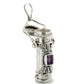 Tall Sterling Silver Moonstone, Amethyst, Garnet, or Peridot Poison Bottle Pillbox Urn Pendant - Silver Insanity