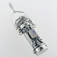 Tall Sterling Silver Moonstone, Amethyst, Garnet, or Peridot Poison Bottle Pillbox Urn Pendant - Silver Insanity