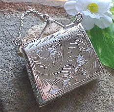 Sterling Silver Coin Purse Bag Handbag Locket Pendant - Silver Insanity