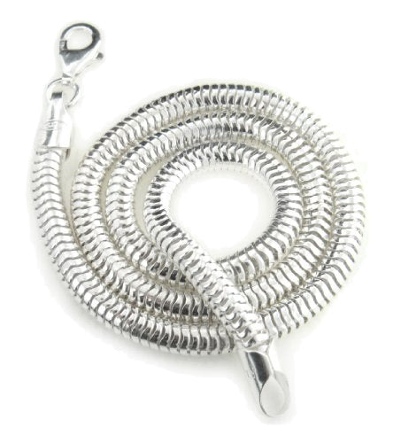 Thick 5mm Sterling Silver Snake Chain Necklace - Silver Insanity