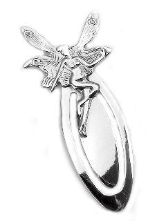 Large Sterling Silver Fairy / Faery Bookmark - Gift for Booklovers - Silver Insanity