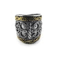 Sterling Silver Scrollwork Armor Tribal Band Ring - Silver Insanity