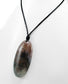 Genuine Moss Agate Gemstone Oblong 36" Adjustable Necklace - Silver Insanity