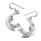 Whimsical Riddle - Cow Jumps Over the Moon Rhyme Sterling Silver Earrings - Silver Insanity