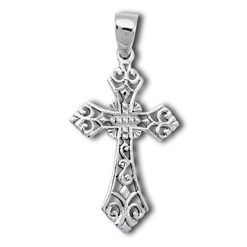 Sterling Silver Celtic Filigree Cross Pendant or Charm – Silver Insanity