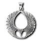 Winged Sterling Silver Spread Open Phoenix Wing Pendant - Silver Insanity