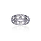 Open Celtic X-Knot Band Ring Sterling Silver