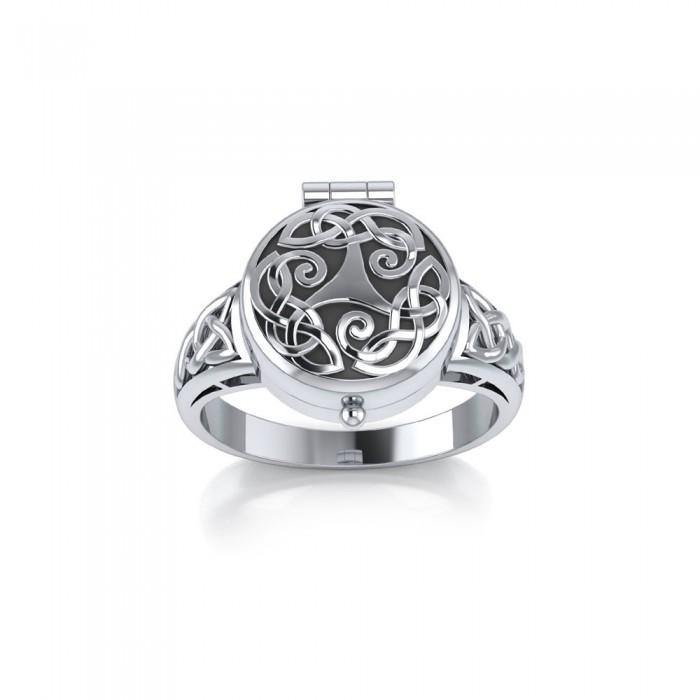 celtic locket ring silver wholesale jewelry