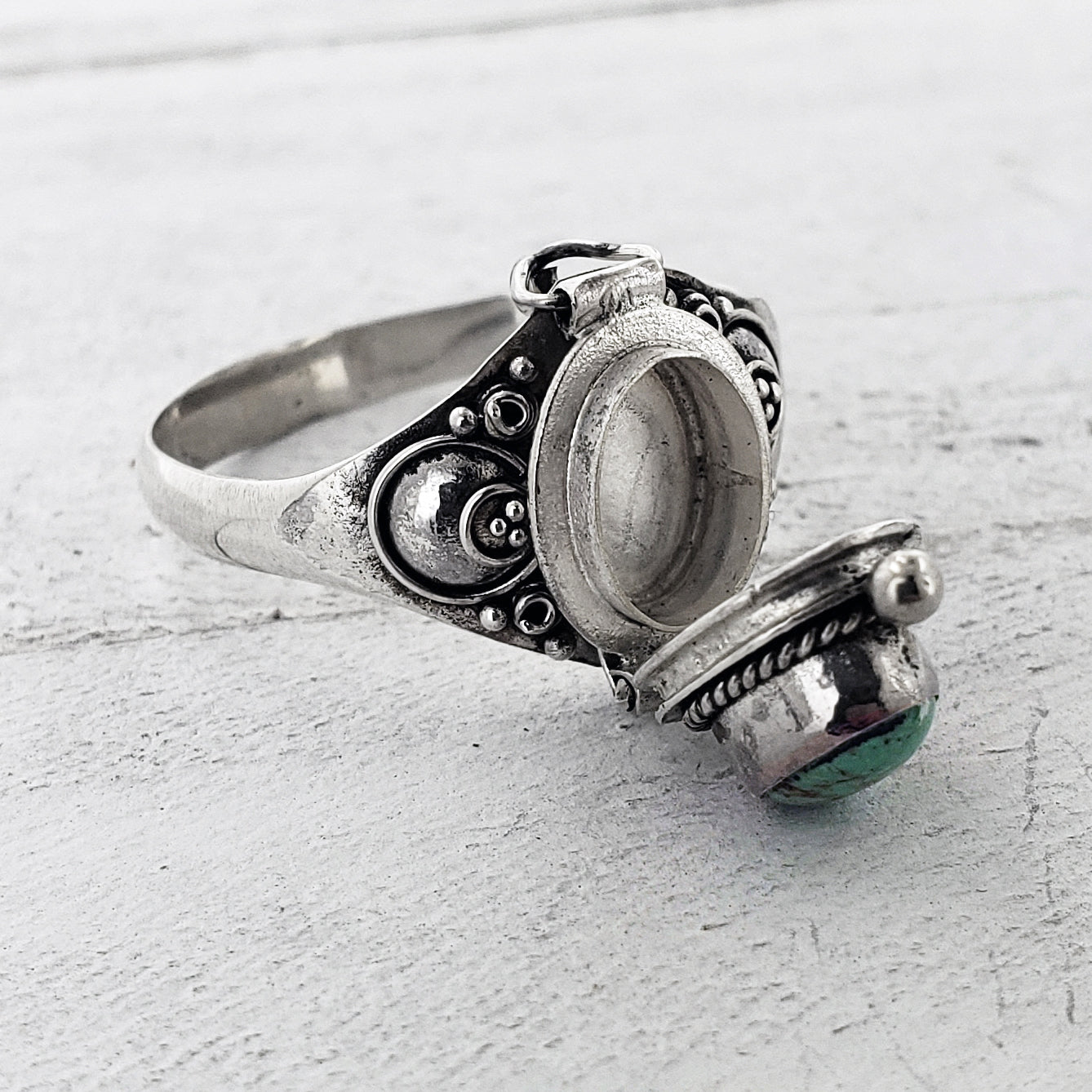 wholesale poison locket ring jewelry sterling silver