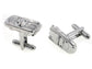 3D Car Automobile Cufflinks Silver-Tone Cuff Links  Included Gift Box - Silver Insanity
