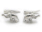 3D Sterling Silver African Elephant and Tusks Cufflinks - Silver Insanity