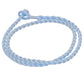 Sky Blue Synthetic Faux Silk Rope Cord 17" Necklace - Silver Insanity