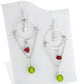 Hoop and Star Green Crystal Sterling Silver Earrings - Silver Insanity