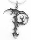 GOTHIC Letter Initial P Sterling Silver Charm Pendant - Silver Insanity