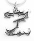 GOTHIC Letter Initial Z Sterling Silver Charm Pendant - Silver Insanity