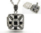 Marcasite Black Onyx Sterling Silver Pendant Necklace - Silver Insanity