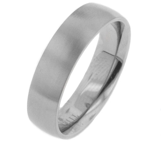 Satin Finish Titanium Metal Wedding Band Ring Size 11 - Silver Insanity