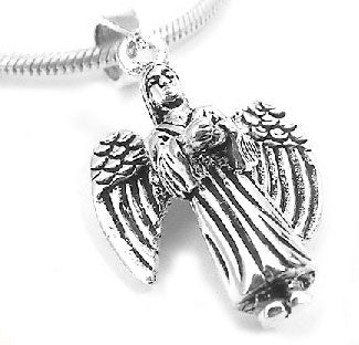 Sterling Silver Moveable Angel Wing Charm Pendant - Silver Insanity