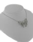 2/3cttw Genuine Diamond Butterfly 10K White Gold Pendant with 16" Chain Necklace - Silver Insanity