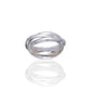 Sterling Silver 3-Band Russian Wedding Ring - Silver Insanity