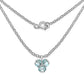 Blue & White Topaz Sterling Silver Pendant Necklace - Silver Insanity