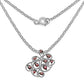 Garnet Gemstone Sterling Silver Pendant 18" Necklace - Silver Insanity