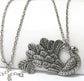 Guardian Peacock Totem Antiqued Large Pendant with Long 30" Chain Necklace - Silver Insanity