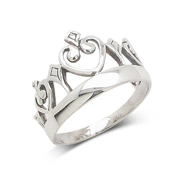 Miss America Princess Crown Sterling Silver Ring - Silver Insanity