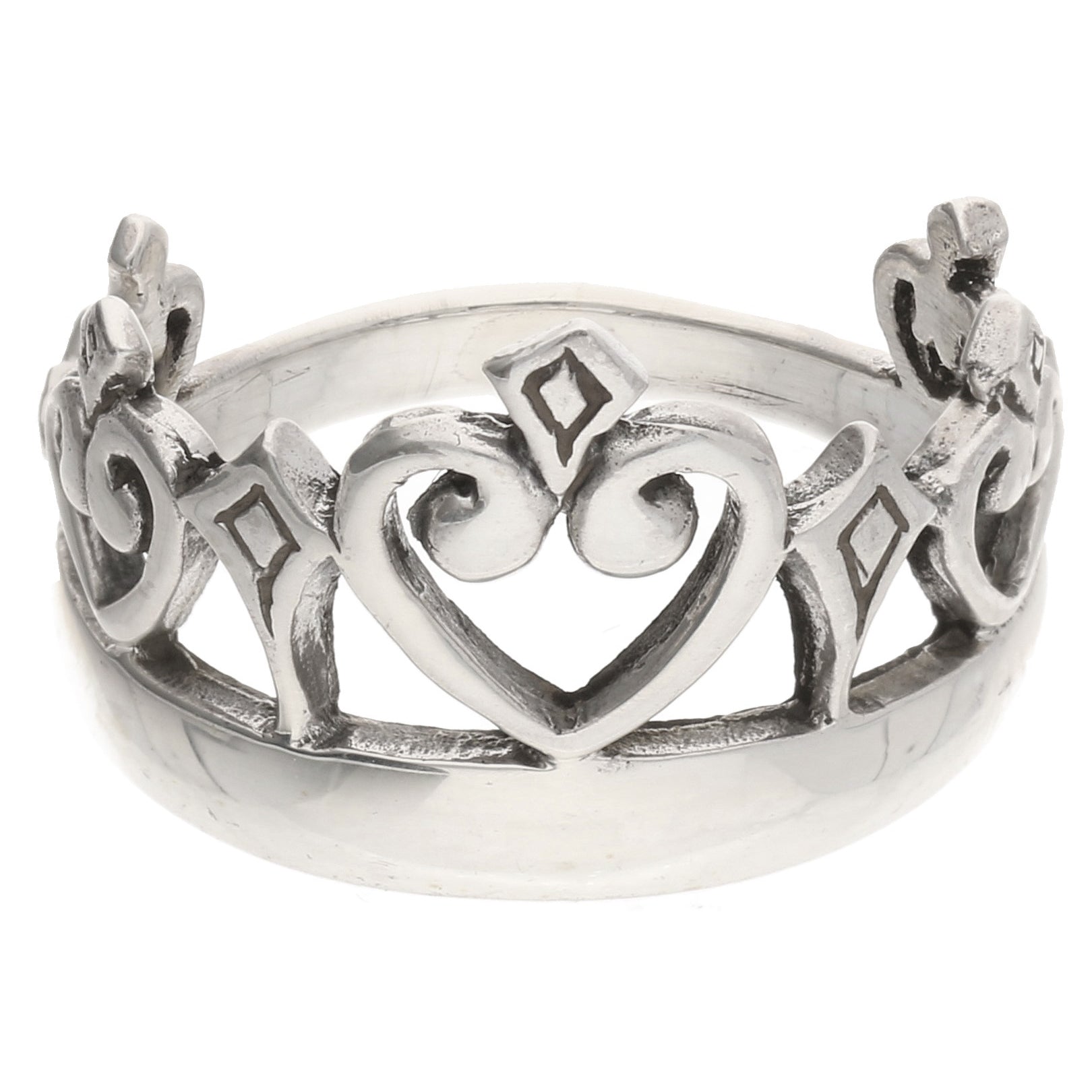 Miss America Princess Crown Sterling Silver Ring - Silver Insanity