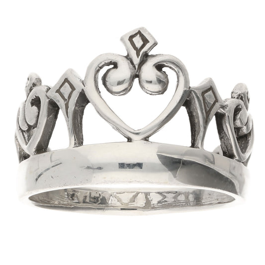 Miss America Princess Crown Sterling Silver Ring - Silver Insanity