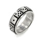 Fidget Sterling Silver Gambling Dice Spin Band Ring - Silver Insanity