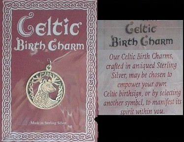 Sterling Silver September Celtic Birth Charm Pendant - Silver Insanity