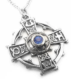 Silver-Tone Celtic Sorcery Raith Gras Cross Pendant 20" Necklace - Silver Insanity