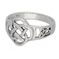 Celtic Triquetra Trinity and Flower Knot Eternity Sterling Silver Ring - Silver Insanity