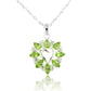 Genuine Peridot Heart Pendant Sterling Silver Necklace - Silver Insanity