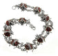 Sterling Silver Detailed Red Enameled Ladybug Bracelet - Silver Insanity