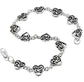 Celtic Trinity Knot Heart Link Bracelet, 7.5" Nickel-Free Sterling Silver - Silver Insanity