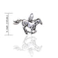 Detailed Sterling Silver Running Horse Charm or Pendant - Silver Insanity