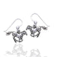 Small Running Horse Sterling Silver Dangling Hook Earrings - Silver Insanity