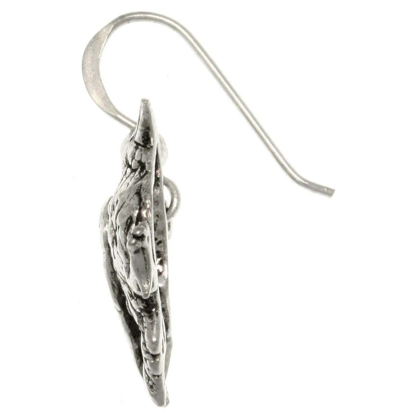 The Black Raven Sterling Silver Dark Birds of Beauty Hook Earrings - Silver Insanity