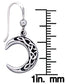 Sterling Silver Celtic Knot Crescent Moon Earrings - Silver Insanity