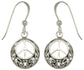 Celtic Knot and Peace Sign Symbol Sterling Silver Hook Earrings - Silver Insanity