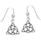 Celtic Triquetra Knot Triangle Sterling Silver Earrings - Silver Insanity