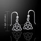 Celtic Triquetra Knot Triangle Sterling Silver Earrings - Silver Insanity