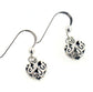 Small Filigree Puffed 3D Dangling Heart Sterling Silver Hook Earrings - Silver Insanity