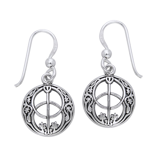 Chalice Well Symbol of Avalon Sterling Silver Earrings - Silver Insanity