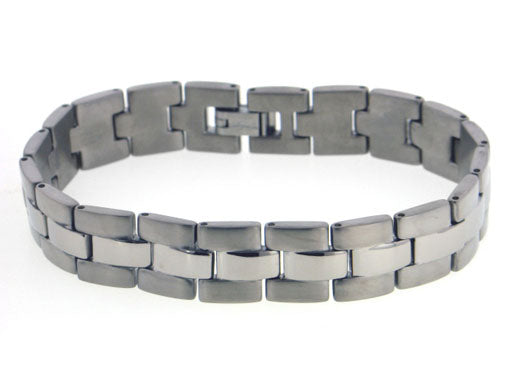 Men's Panther Link High Grade Titanium Metal Jewelry Bracelet, 8" Long - Silver Insanity