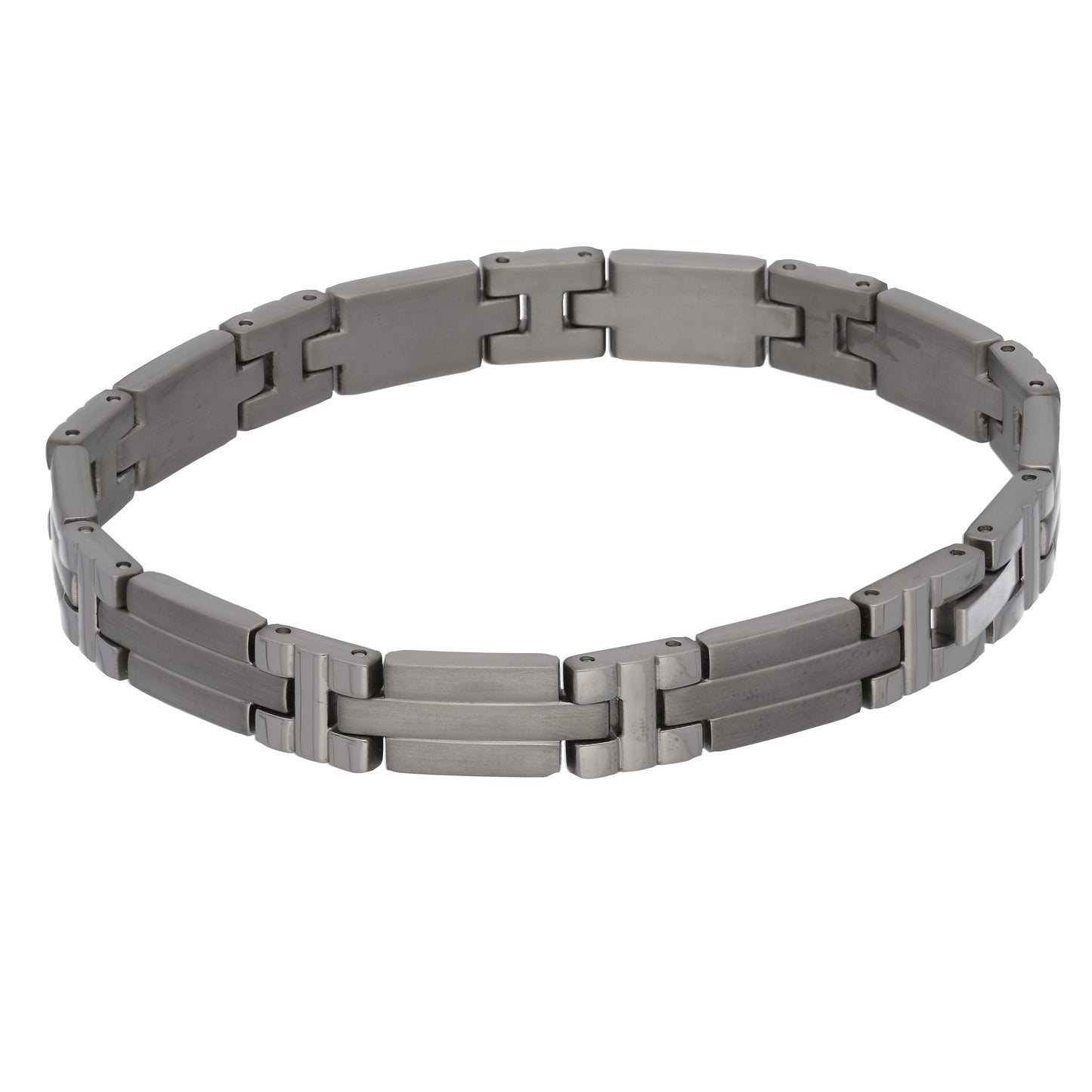 Narrow Men's Scorpion Titanium Metal Jewelry Bracelet, 8" Long - Silver Insanity