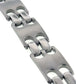 Mens Hydrogen Magnetic Titanium Staple Link Bracelet - Silver Insanity