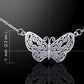 Sterling Silver Celtic Knot Filigree Butterfly 17" Adjustable Necklace - Silver Insanity